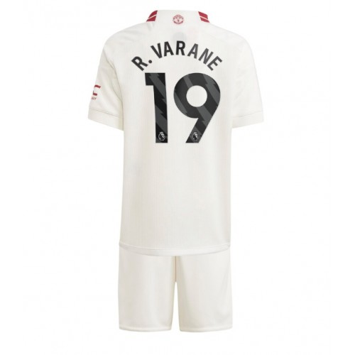 Echipament fotbal Manchester United Raphael Varane #19 Tricou Treilea 2023-24 pentru copii maneca scurta (+ Pantaloni scurti)